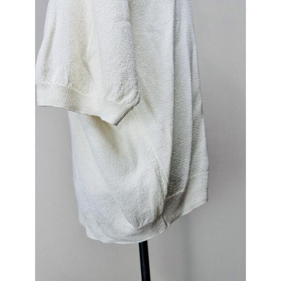 Giglio Rosso Ivory Sz XL Knit Short Sleeve Lightweight Sweater Made In Italy - Picture 7 of 13